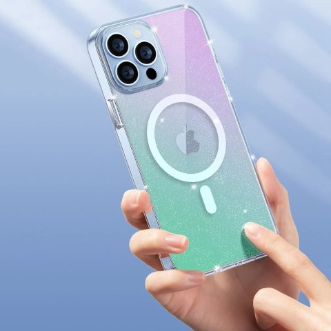 Kingxbar PQY Elegant Series magnetyczne etui do iPhone 13 Pro Max obudowa pokrowiec biały (kompatybilne z MagSafe)