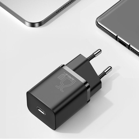 Ładowarka sieciowa zasilacz Baseus Super Si USB-C Type C PD 25W Czarna