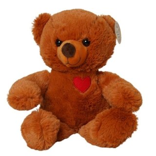 Pluszak 23 cm Miś brązowy z serduszkiem Walentynki DEEF 04352 DE