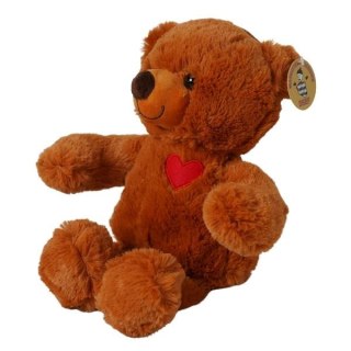 Pluszak 23 cm Miś brązowy z serduszkiem Walentynki DEEF 04352 DE