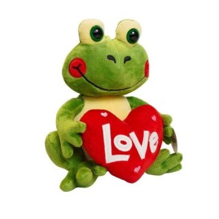 Pluszak 28 cm Żaba z sercem Love Walentynki DEEF 04291 DE