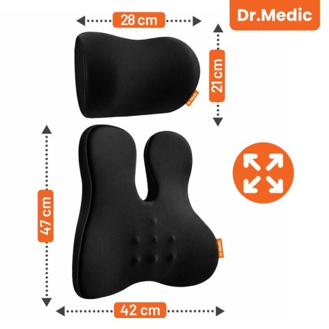 Poduszka Samochodowa 2w1 z Masażem i Podgrzewaniem - ergonomiczne wsparcie szyi, karku, pleców i odcinka lędźwiowego, elektryczn