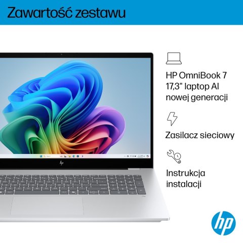 HP OmniBook 7 17-DC0073CL Ultra 7 258V 17.3"FHD Touch 32GB SSD1TB BT BLKB GeForce RTX 4050 6GB Win11 Silver (REPACK) 2Y