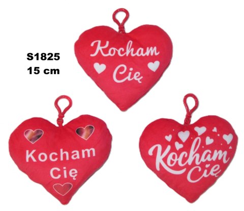 Brelok pluszowy 15 cm Walentynki mix SUN-DAY S1825-24