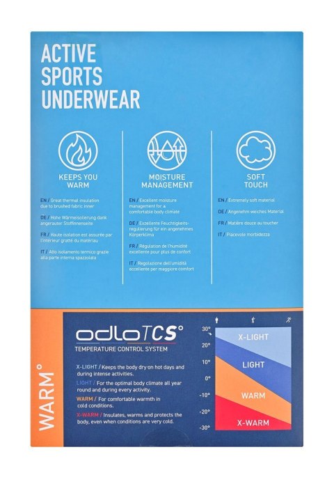 Koszulka termoaktywna męska ODLO BL TOP Active Warm rozmiar M, szara