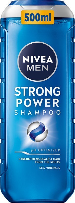 NIVEA MEN Strong Power Wzmacniający szampon do włosów z minerałami morskimi 500 ml
