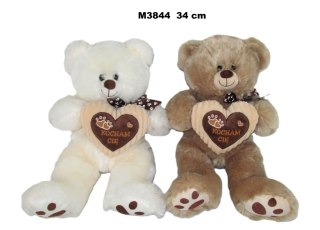 Pluszak 25 cm Miś z sercem 2 kolory Walentynki SUN-DAY M3844-24