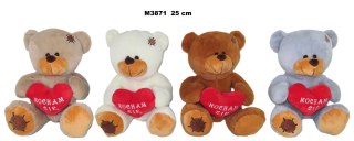 Pluszak 25 cm Miś z sercem Kocham Walentynki SUN-DAY M3871-24