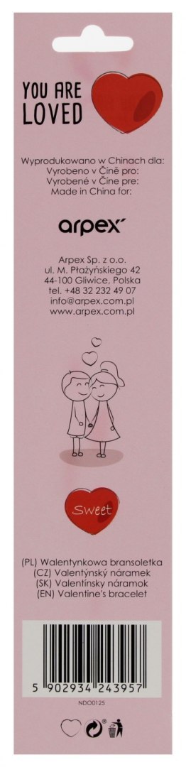 Bransoletka 6x23 A 12 Walentynki ARPEX WA3957