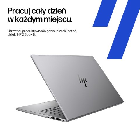 HP ZBook 8 G1ak 14 Ryzen AI 7 PRO 350 14.0"WQXGA 120Hz 500nits AG 32GB DDR5 5600 SSD1TB Radeon 860M Cam IR 5 MPx 62Wh W11Pro 3Y 