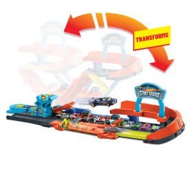 Hot Wheels Kaskaderski garaż Mega transformacja Zestaw