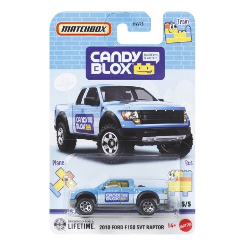 Matchbox Candy Samochodzik licencja; asortyment metalowych pojazdów w skali 1:64 z dekoracjami nawiązującymi do popularnych mare