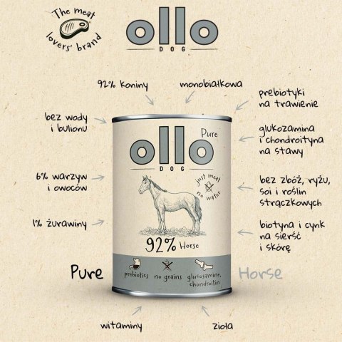 Ollo Pure Koń 400g