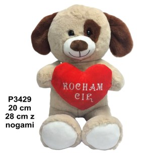 Pluszak 20 cm Pies z sercem Kocham Cię Walentynki SUN-DAY P3429-24