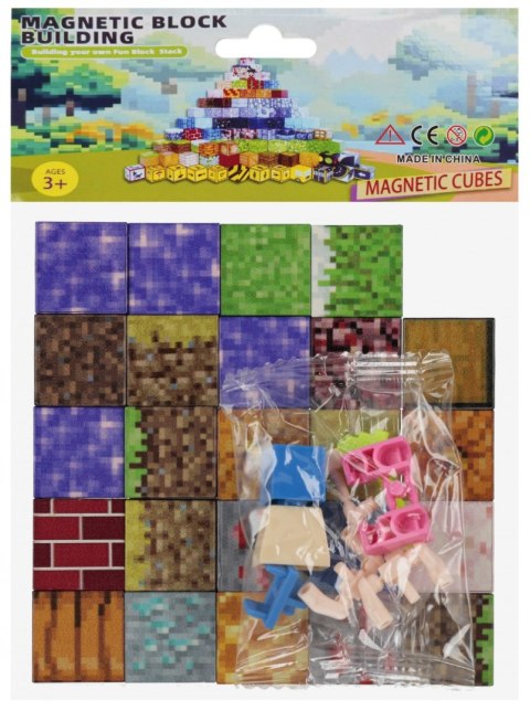 Klocki magnetyczne Klockowy Ludzik figurka 25el