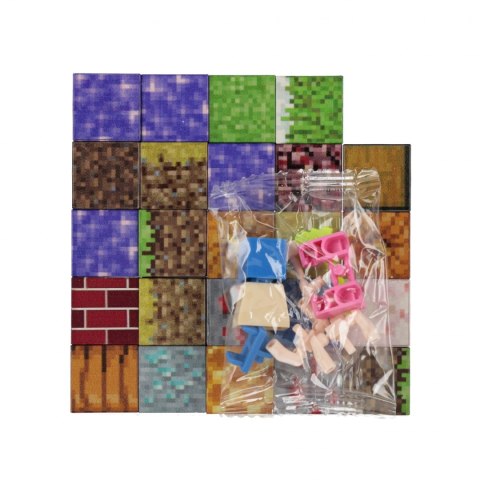 Klocki magnetyczne Klockowy Ludzik figurka 25el