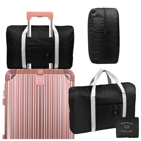 Torba podróżna sportowa na ramię męska damska na siłownie treningowa bagaż podręczny 48x32 materiałowa Alogy Sport Czarna