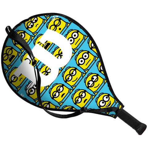 Rakieta do tenisa ziemnego Wilson Minions 2.0 JR 19 3 1/2 niebeisko-żółta WR097010H Rakieta do tenisa ziemnego Wilson Minions 2.0 JR 19 3 1/2 niebeisko-żółta WR097010H