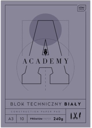 BLOK TECHN A3/10K BIA 240G ACADEMY INT A 10