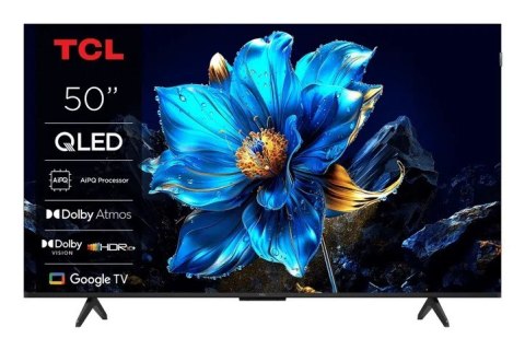 Telewizor TCL 50T69C QLED 50" 4K Ultra HD Google TV Dolby Atmos DVB-T2 Metaliczny