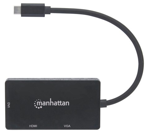 MANHATTAN ADAPTER MULTIPORT USB-C 3.1 NA HDMI/DVI/VGA M/F