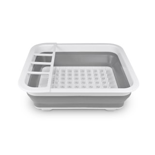 PLATINET SILICONE FOLDABLE CAMPING DISH RACK OCIEKACZ NA NACZYNIA SILIKONOWY SKŁADANY 36.5x31xH13(5.8)cm GREY [46304]