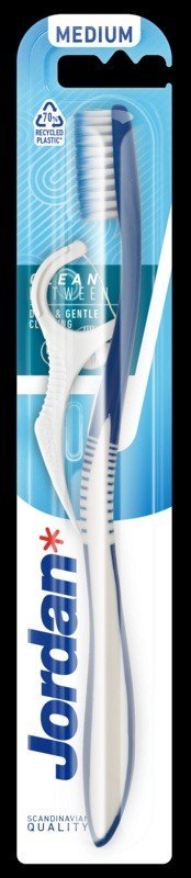 JORDAN Szczoteczka do zębów z flosserem CLEAN BETWEEN Medium