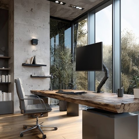 MACLEAN UCHWYT REGULOWANY DO MONITORA ZE SPRĘŻYNĄ GAZOWĄ MC-906