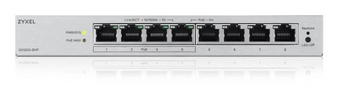 Switch Zyxel GS1200-8HP 8p v3 PoE (PoE+: 4;) 68W Managed Gigabit