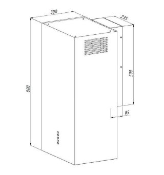 OKAP WK-12 CARMEN BIAŁY MAT T800 - LINIOWY LED