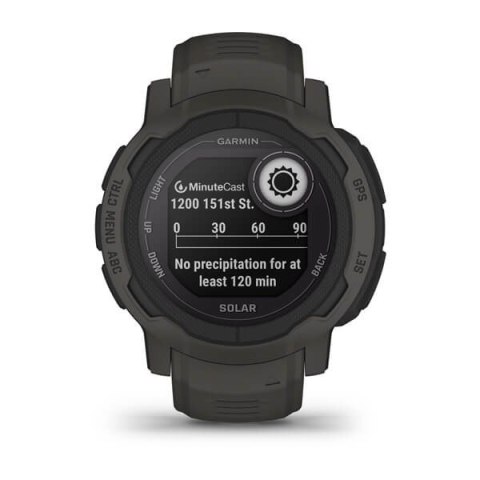 Zegarek sportowy Garmin Instinct 2 Solar Graphite 45mm Grafitowy