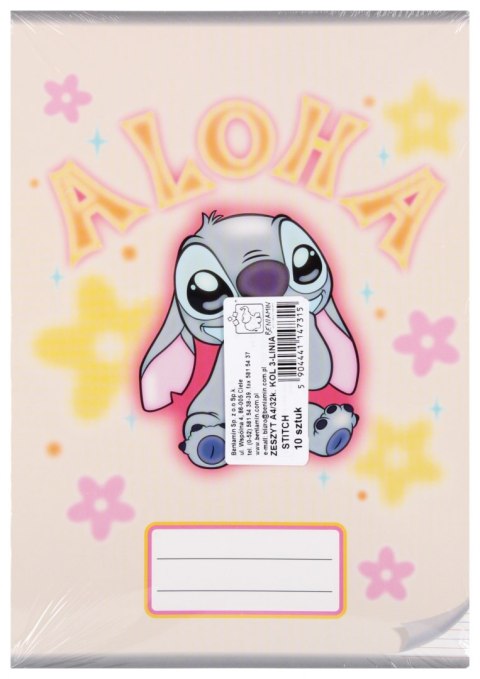 Zeszyt A4/32 kartki linia kolorowa Stitch A 10 BENIAMIN 147292 BEN