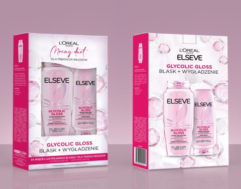 LOR ELSEVE Zestaw Glycolic Gloss Szamp+Odżywka
