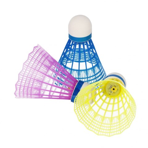 Lotki do badmintona kolorowe świecące 3szt MEGA CREATIVE 576835