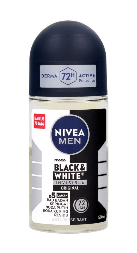 NIVEA MEN NIVEA Antyperspirant w kulce dla mężczyz Black & White Invisible Original 50 ml