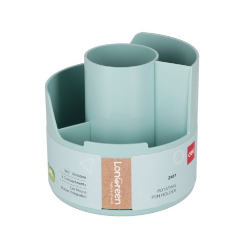 Piórnik na biurko obrotowy niebieski Longreen Deli ARGO EZ417-BL