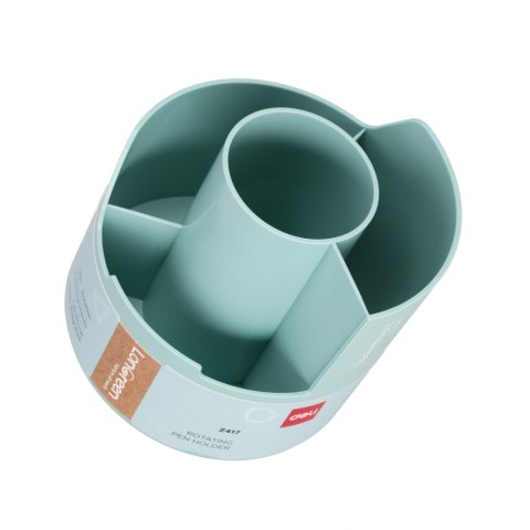 Piórnik na biurko obrotowy niebieski Longreen Deli ARGO EZ417-BL