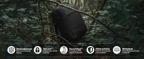 Pleacak wodoodporny Bange na laptopa miejski podróżny 46x30.5x20 cm z możliwością rozszerzenia do pracy samolotu męski damski z 