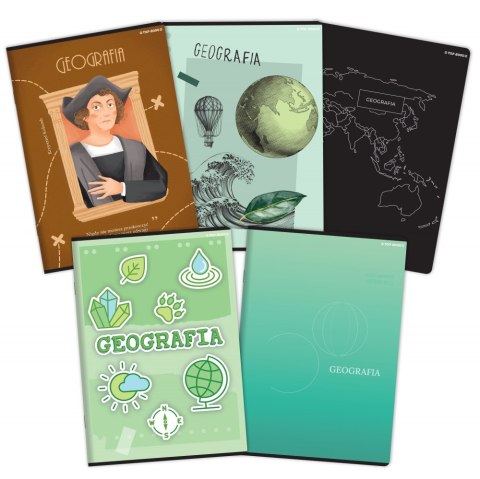 Zeszyt Geografia TOP 2000 Megamix, A5 60 kartek w kratkę