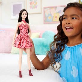 Barbie Fashionistas Lalka Różowy strój w panterkę JJN59 6