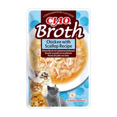 INABA CAT CIAO BROTH CHICKEN,FISHSCA LLOP 24x40g