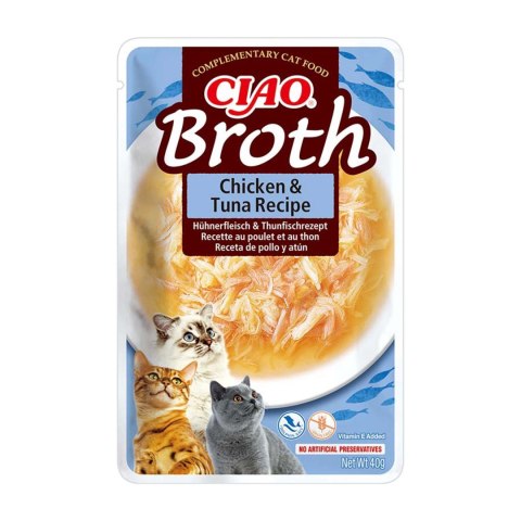 INABA CAT CIAO BROTH CHICKEN,FISHSCA LLOP 24x40g