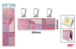 Karteczki samoprzylepne indeksujące BESTIE SQUAD 7x25szt/blister MP PN164-14