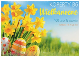 Koperta B6 samoprzylepna mix kolor op100szt Wielkanoc POL-MAK KB6. WLSW