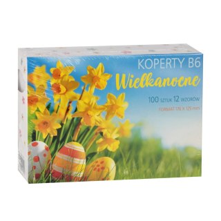 Koperta B6 samoprzylepna mix kolor op100szt Wielkanoc POL-MAK KB6. WLSW