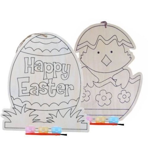 Zestaw kreatywny Zrób to sam drewniany kurczak Wielkanoc ARPEX WN3484