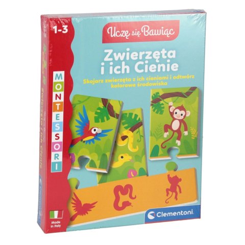 Zwierzęta i ich cienie 1-3l Montessori CLEMENTONI 50424 CLM