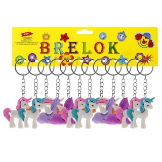 Brelok gumowy Jednorożec 5 cm op12szt. KD2059