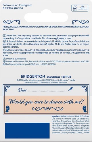 NIVEA POMADKA Piel.Bridgerton Meringue Peach Tea&