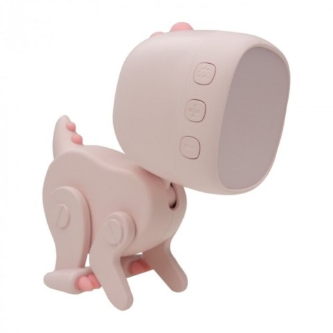 Budzik silikon USB Robo Dino różowy 9X8X17 ECO LIGHT MW61057